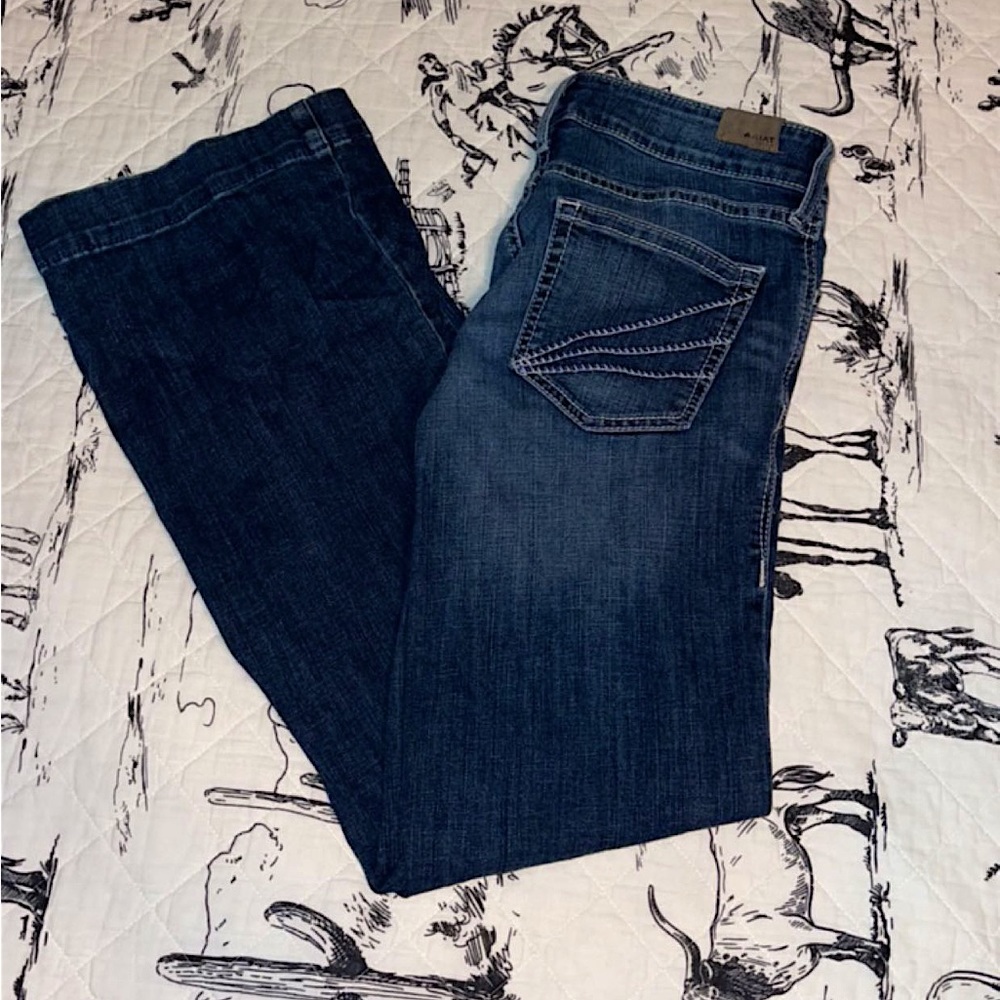 Ariat Trouser Perfect Rise Aisha Wide Leg Trouser Jean 27x32 Short